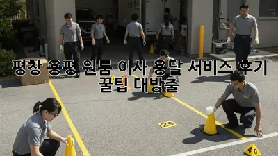 평창 용평 원룸 이사, 용달 서비스 후기: 꿀팁 대방출!